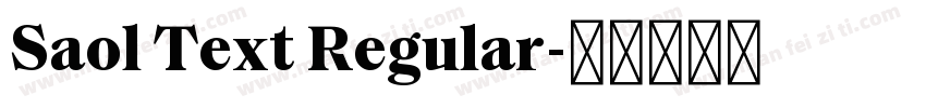 Saol Text Regular字体转换